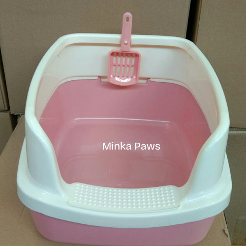 Semi-Closed Cat Litter Box with Sifter & Scoop