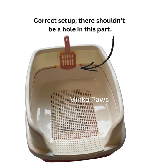 Semi-Closed Cat Litter Box with Sifter & Scoop